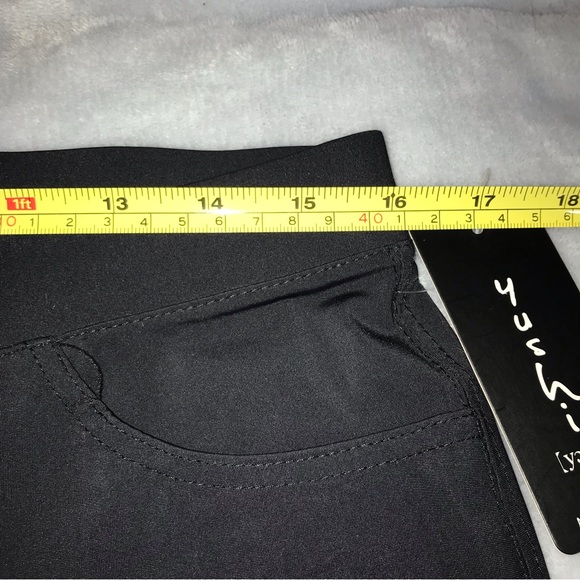 Yushi black pants XL Kozzy PK101 buttons on legs Lagenlook NWT boutique - Picture 3 of 10